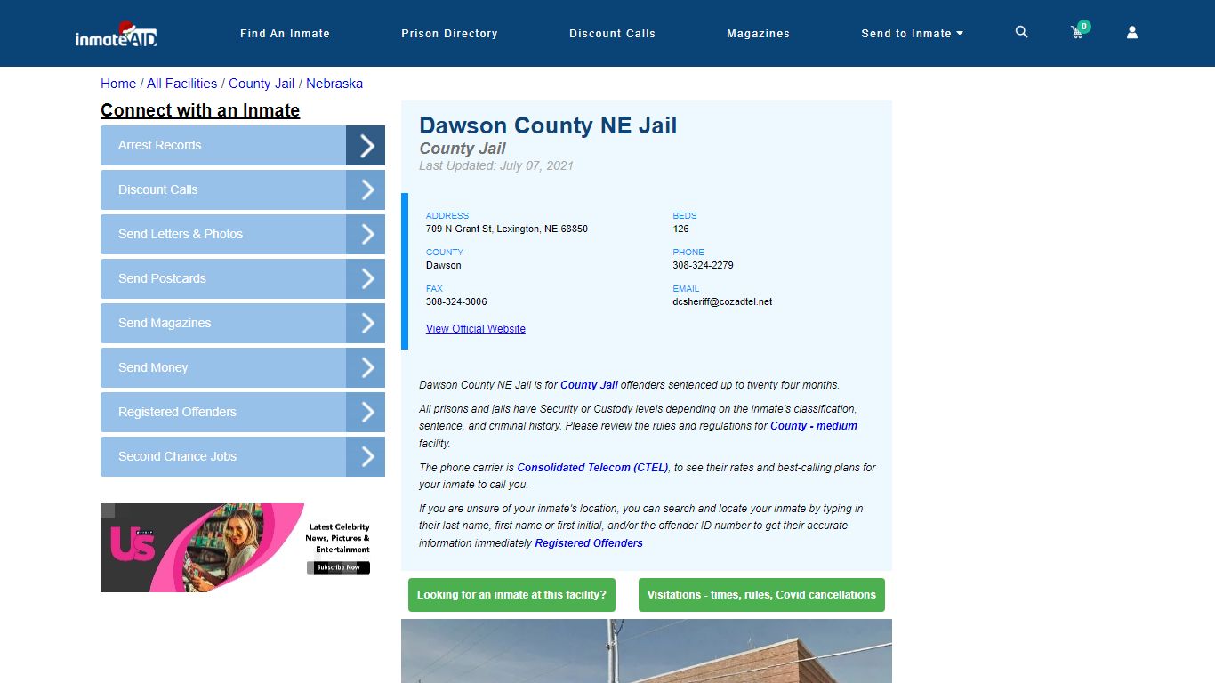 Dawson County NE Jail - Inmate Locator - Lexington, NE